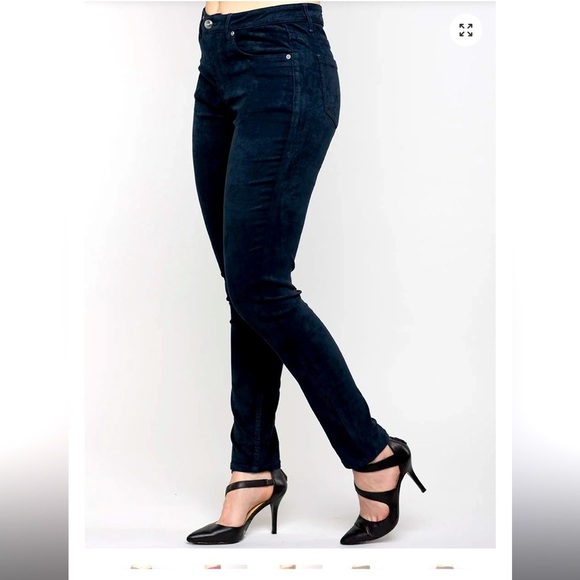 Carreli NWT Angela navy suede pant 8 $128 - Picture 1 of 7